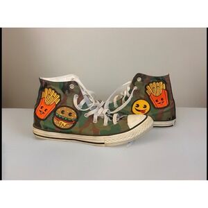 Converse Chuck Taylor Burger & Fries Camo Hi- Tops Junior 5 women's 7 🍔🍟